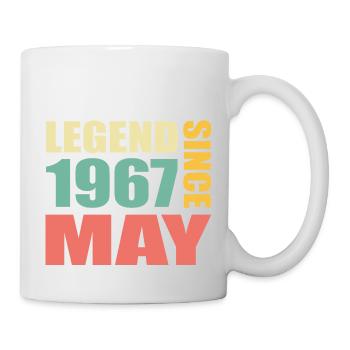 56. Geburtstag Mai Jahrgang 1967 Geschenkidee - Tasse - Weiß - Rechts
