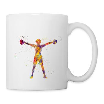 Exercice de gymnastique à l’aquarelle - Mug blanc - blanc - Droite