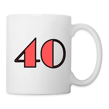 40 YEARS. 40th ANNIVERSARY. BIRTHDAY 40 YEARS. 40 - Mug - white - Right