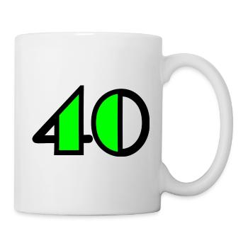 40. GEBURTSTAG. ALLES GUTE ZUM GEBURTSTAG! - Tasse - Weiß - Rechts