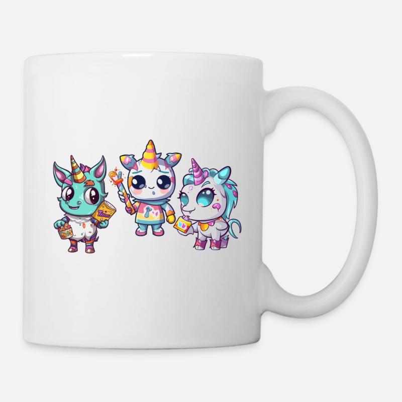 mignonnes petites licornes - Licornes douces - Licorne - Mug blanc - blanc