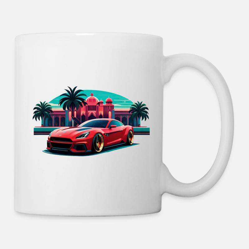 RED SPORTSCAR - Mug - white