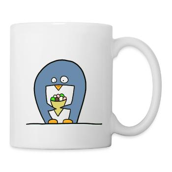 Pingouin à la crème glacée - Mug blanc - blanc - Droite