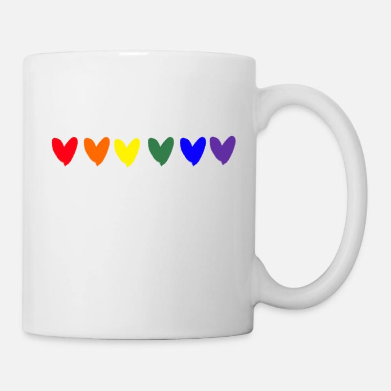 Pride Gay Lesbian LGBT Rainbow Parade - Mug - white