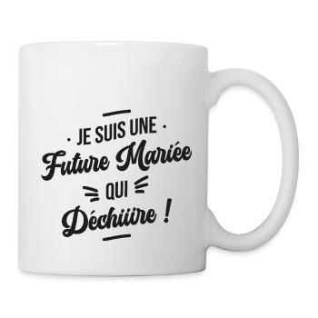 cadeau tenue enterrement de vie de jeune fille - Mug blanc - blanc - Droite