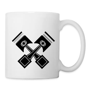 kolben Design / MOtor Design - Tasse - Weiß - Rechts