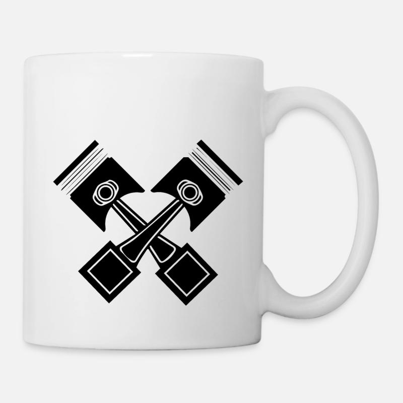 kolben Design / MOtor Design - Tasse - Weiß