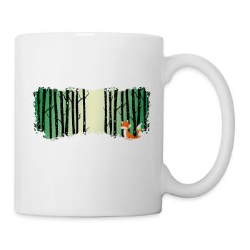 Forest shinrin yoku forest meditation "fox forest bathing" - Mug - white - Right