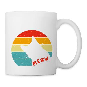 Retro Black Cat 3 - Mug - white - Right