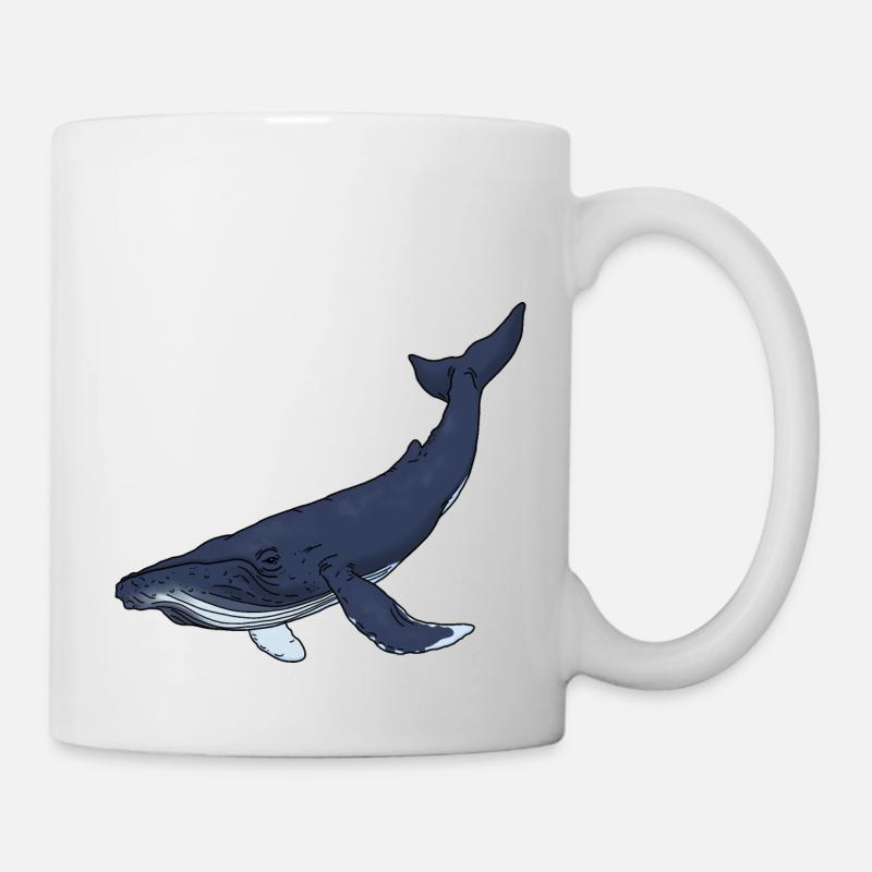Blue whale colored - Mug - white