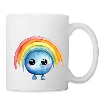 Rainbow Watercolor Drawing - Mug - white - Right
