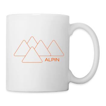 Alpine mountain hike summit ridge Hüttengaudi mountain - Mug - white - Right