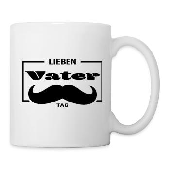 Lieben Vatertag Schnauzbart - Vatertags Geschenk - Tasse - Weiß - Rechts