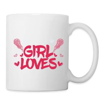 This Girl Loves Lacrosse Lacrosse Woman Player - Tasse - Weiß - Rechts