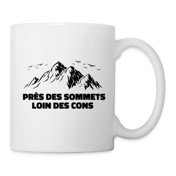 In der Nähe der Gipfel abseits der Nachteile - Tasse - Weiß - Rechts