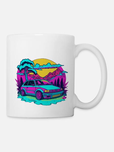 Deutsches Retro-Auto - Tasse - Weiß