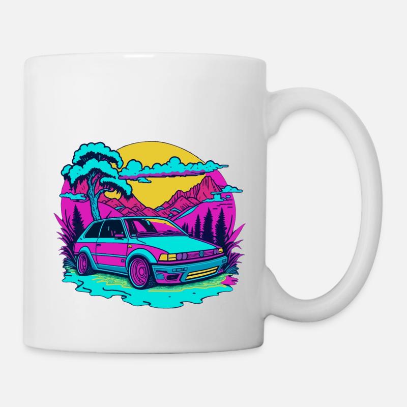 Deutsches Retro-Auto - Tasse - Weiß