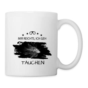 Tauchen, Diving, Rotfeuerfisch - Tasse - Weiß - Rechts