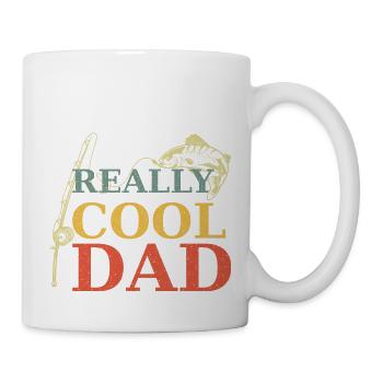 Fishing Really cool dad vintage retro - Mug - white - Right