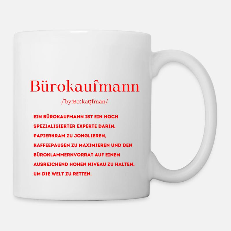 Bürokaufmann Definition - Tasse - Weiß