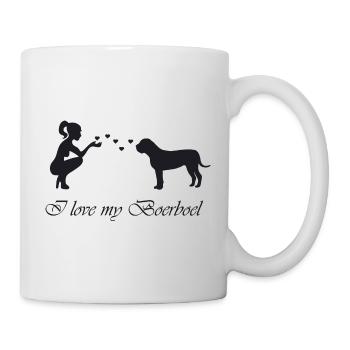 Boerboel mit Frau - Tasse - Weiß - Rechts