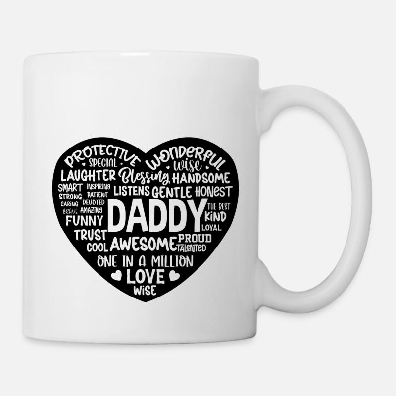 Définition de Daddy Heart Shaped Design - Mug blanc - blanc
