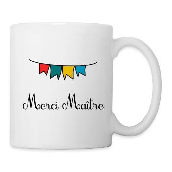 MAÎTRE. MERCI. MERCI MAÎTRE. CADEAU MAÎTRE - Mug blanc - blanc - Droite