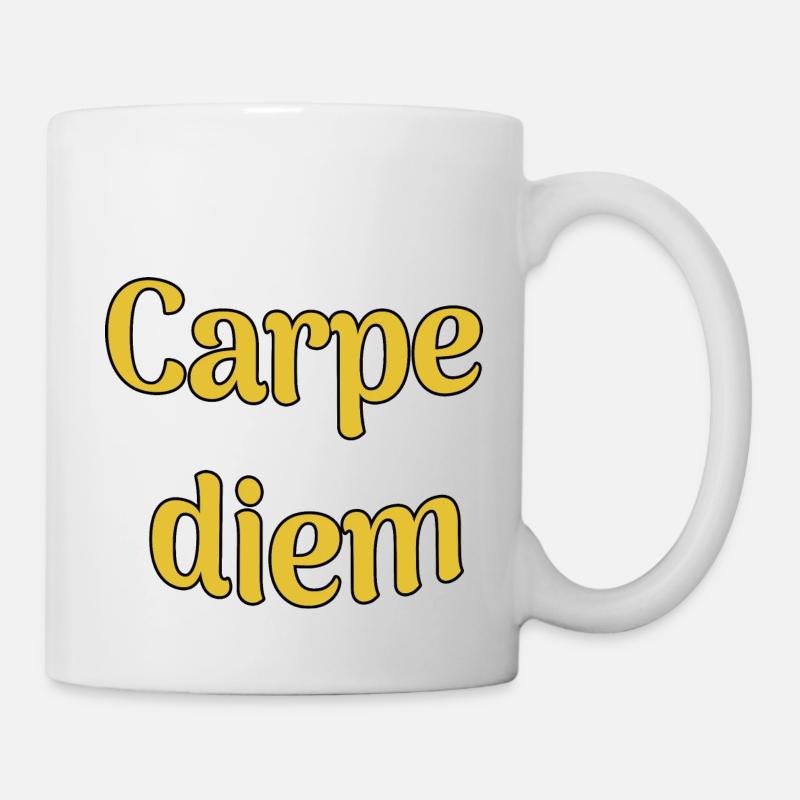 Carpe diem - Tasse - Weiß