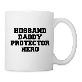 Husband Daddy Protection Hero - Cool Dad Design - Mug - white - Right