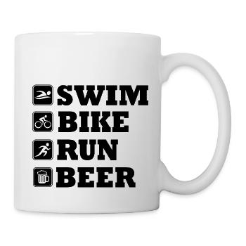 Triathlon Swim Bike Run Marathon - Mug - white - Right