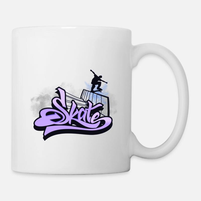 Schlittschuh-Sprung - Tasse - Weiß