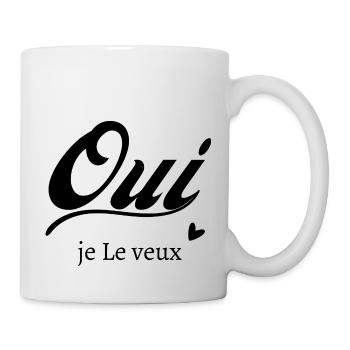 Oui je le veux - Mug blanc - blanc - Droite