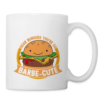 Chers, Burgers. Tu es si mignonne Barbe. Hamburger Mea - Mug blanc - blanc - Droite