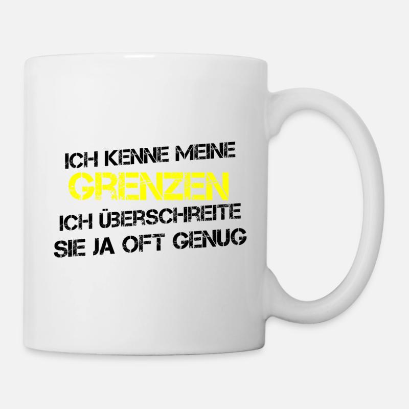 Ich kenne meine Grenzen Bund - Tasse - Weiß