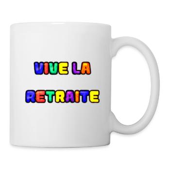 RETRAITE. RETRAITE. RETRAITEE. SENIOR. MAMIE. PAPY - Mug blanc - blanc - Droite