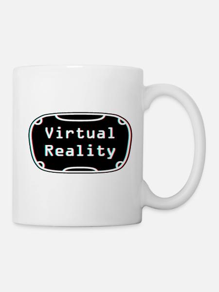 Virtual-Reality-Erlebnis - VR-Headset-Design - Tasse - Weiß