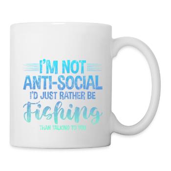 Je préfère préférer pêcher que de te parler 3 - Mug blanc - blanc - Droite