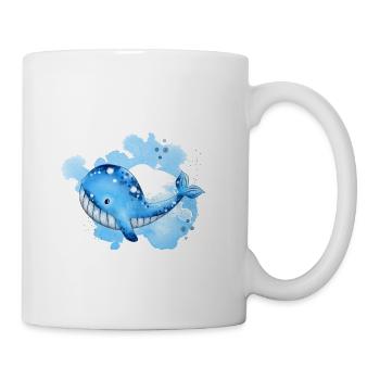Jolie baleine éclaboussant dans l’océan - Mug blanc - blanc - Droite