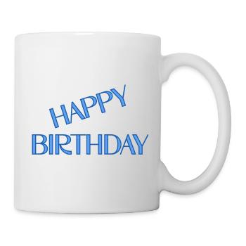 JOYEUX ANNIVERSAIRE. HAPPY BIRTHDAY. ANNIVERSAIRE. - Mug blanc - blanc - Droite