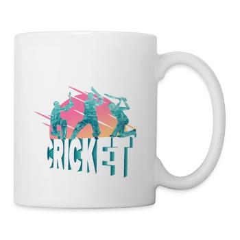 Cricket Cricketer Batsman Sport Vintage - Mug - white - Right