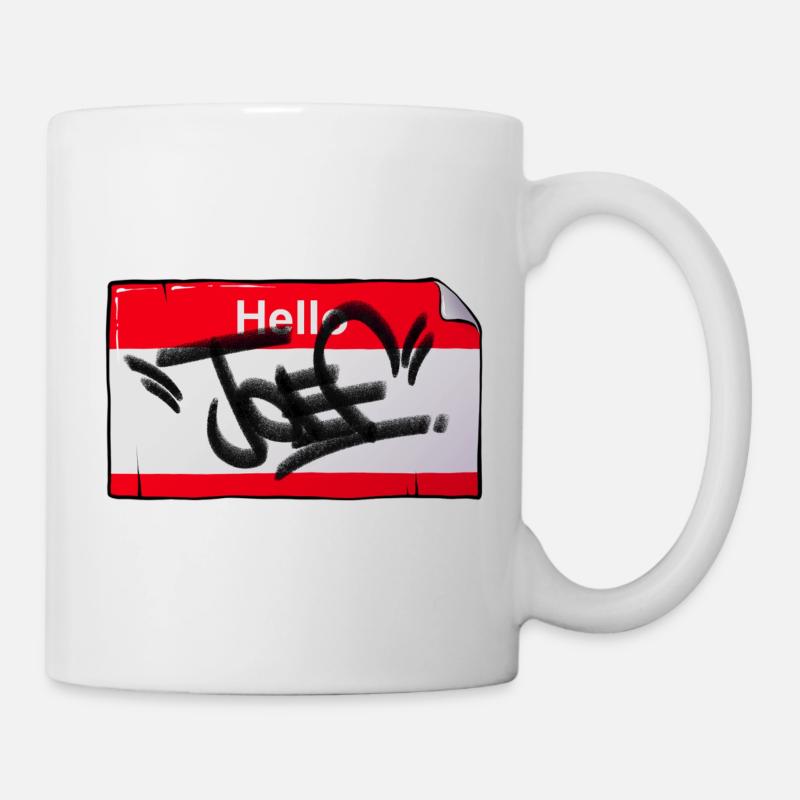 Aufkleber "JOEF" - Tasse - Weiß