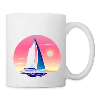 voilier voilier voilier voilier voilier voilier - Mug blanc - blanc - Droite