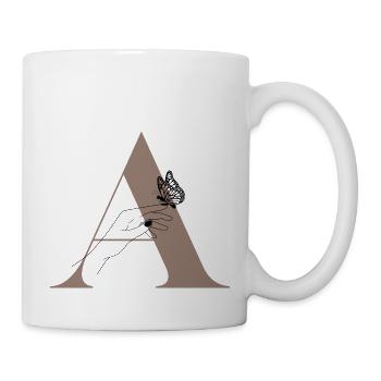 Magischer Schmetterlingsbuchstabe - Tasse - Weiß - Rechts