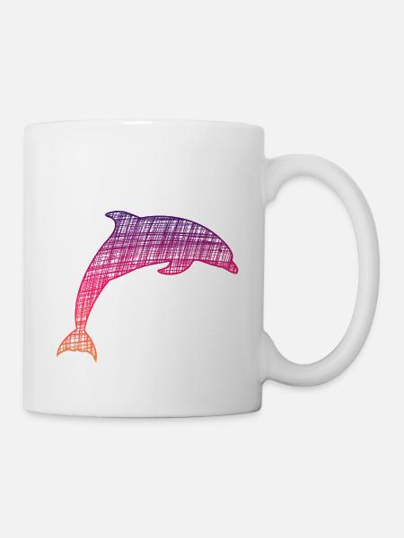 Delfi, Dolphin - Tasse - Weiß