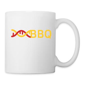 "BBQ" liegt in meiner DNA - Tasse - Weiß - Rechts