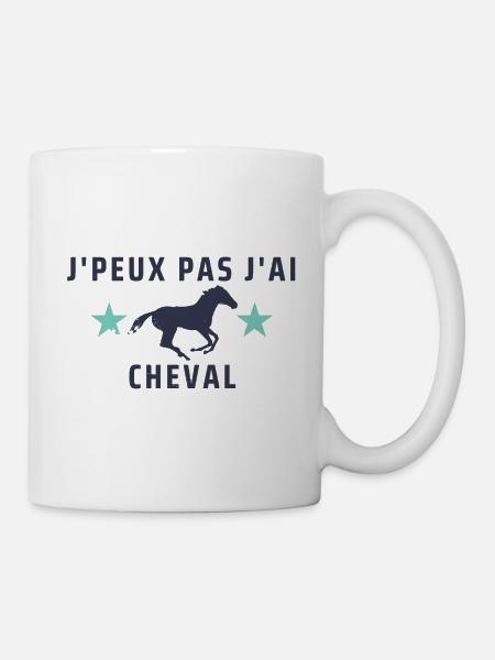 J Peux Pas J ai Cheval cadeau spécial - Mug blanc - blanc