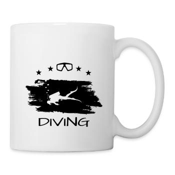 Tauchen, Diving - Tasse - Weiß - Rechts