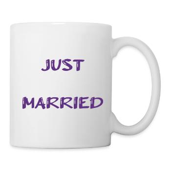JUST MARRIED. bachelorette party. LOVE. SAINT VALENTINE. COUPLE. - Mug - white - Right
