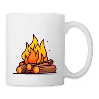 Feu de camp - Mug blanc - blanc - Droite