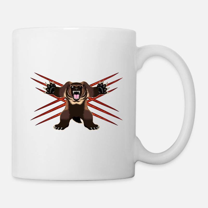 Wilder Vielfraß - Tasse - Weiß